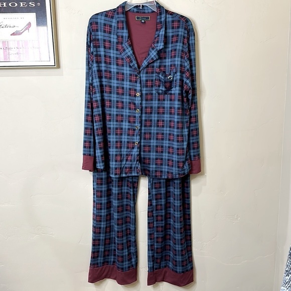 C. Wonder Softest Ever blue pink 2-Pc Pajamas Set Women’s Sz 2X | NWOT - Picture 1 of 10